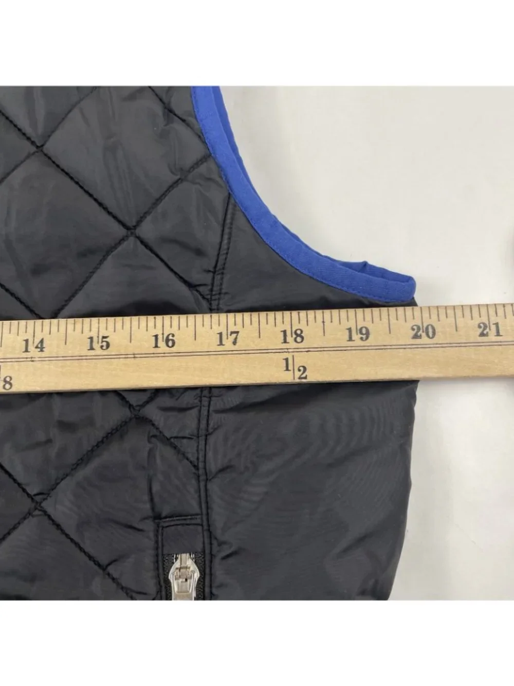 Lands End Diamond Quilted Full Zip Vest Women's M 10-12 Primaloft Insulation